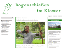 Tablet Screenshot of bogenschiessen-im-kloster.de